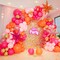 Pink and Orange Balloon Arch Kit with Hot Pink, Orange & Metallic Gold Balloons Garland for Birthday, Baby Shower, Wedding, Tropical Summer Party Decorations